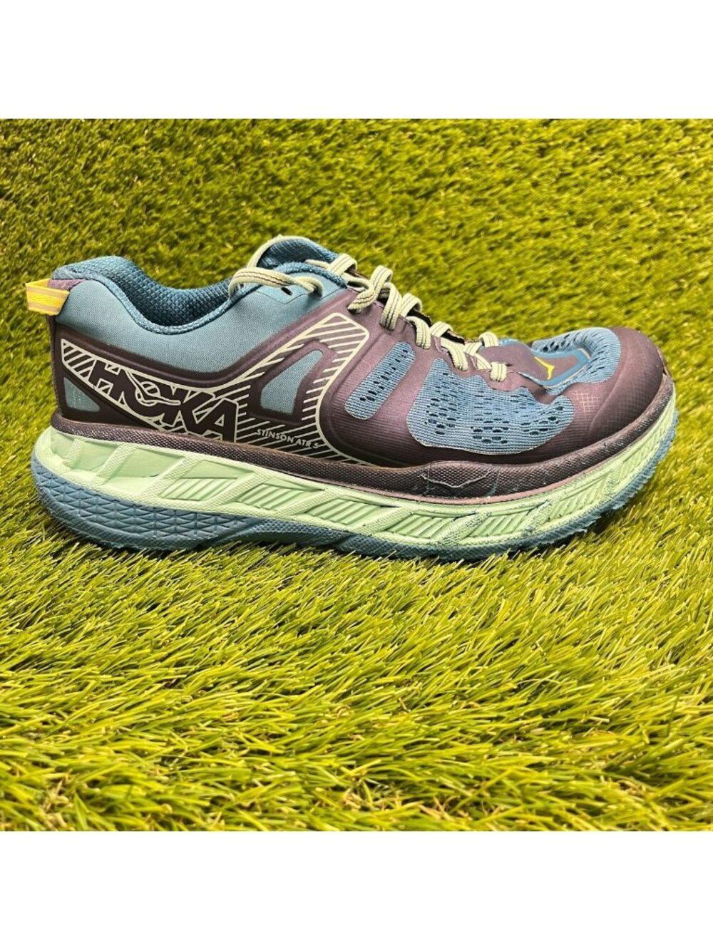 Hoka One One Stinson ATR 5 Womens Size 8 Blue Athletic Running Shoes Sneakers